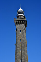 Fototapeta na wymiar Penmarch; France - may 16 2021 : Eckmuhl lighthouse