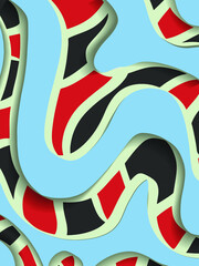 Obraz premium Abstract background in the paper cut style
