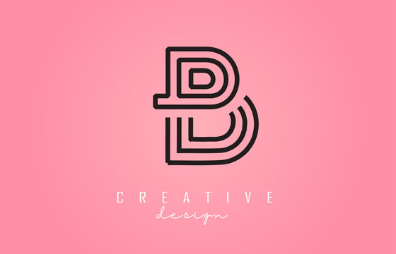 Black B Letter Logo Monogram Vector Design. Creative B Letter Icon with colorful gradient background.