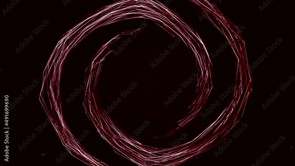 Aufkleber abstract drawn sketch of a spiral rotating on a black background. animation. effect of a spinning tu