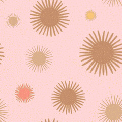 Vector sun spots seamless pattern background. Perfect for fabric, scrapbooking, wallpaper projects.