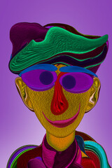 Portrait abstract background, Colorful art, art style,