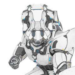 id profile picture of a man in an armored nano tech suit