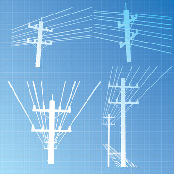 Electricity poles and structures