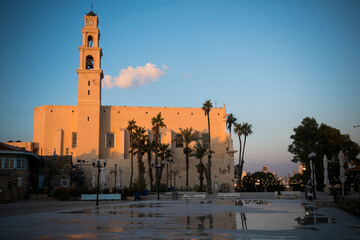 Fototapeta na wymiar St Peter's Church in Jaffa in the old town by Tel Aviv