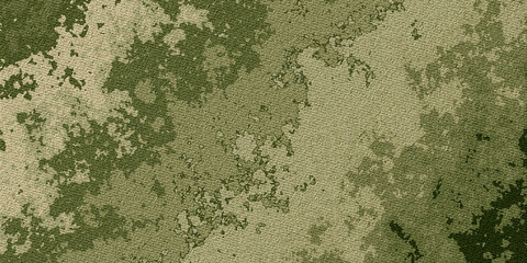 Military abstract background. Camouflage rough textile texture of khaki color. Army banner. Grungy military wallpaper with copy space for your text. 