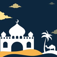 Template design with theme ramadan kareem