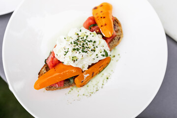 A variety of fried vegetables cooked on the grill.
