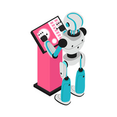 Robot Operator Isometric Composition