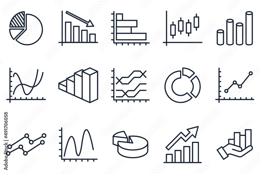 Poster set of graphic and statistics elements symbol template for graphic and web design collection logo ve