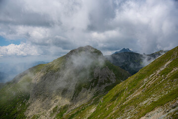 Landscape in Fagaras Mountains, Balea lake, Romania