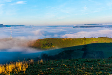 Fototapeta na wymiar Morning fog landscape