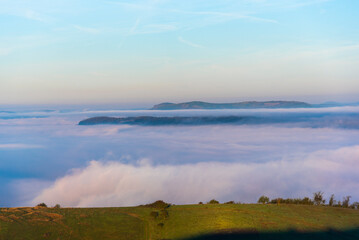 Morning fog landscape