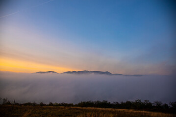 Morning fog landscape