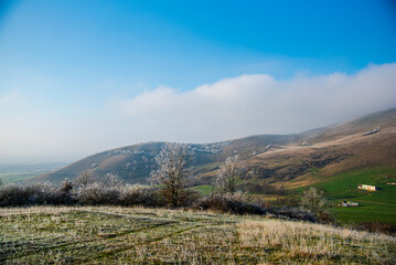 Begining of spring covered with snow