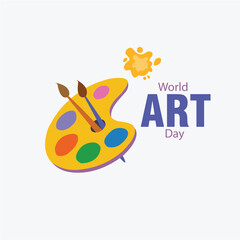 World Art Day Vector. Illustration for story or poster greeting