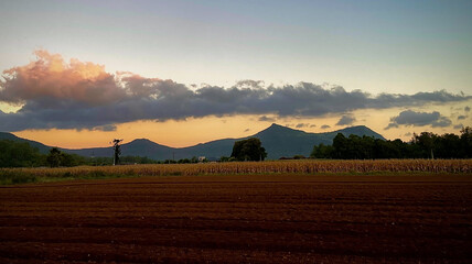 sunrise over the mountains