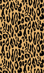 Seamless leopard pattern, animal print.