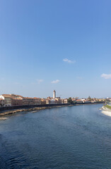 Fototapeta premium Images of the city of Verona in Italy. Classic buildings, bridges over the Adige river and churches of the city.