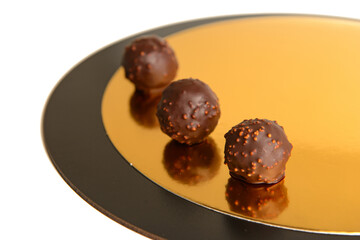 handmade sweets with airy amaranth close-up