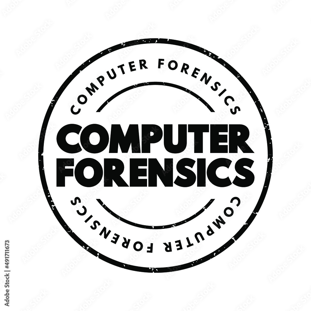 Poster computer forensics - branch of digital forensic science pertaining to evidence found in computers an