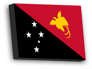 3D vector flag of Papua New Guinea