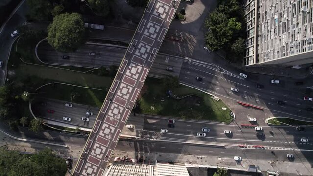 Aerial view of the "Santa Efigenia Viaduct" region, S&atilde;o Paulo, Brazil
