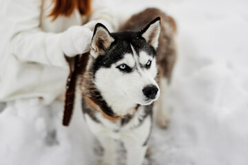 cheerful woman winter walk outdoors friendship Lifestyle