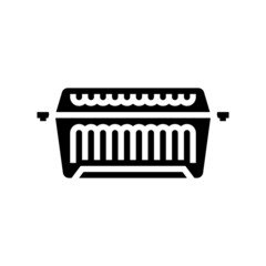 disposable plastic glyph icon vector. disposable plastic sign. isolated contour symbol black illustration