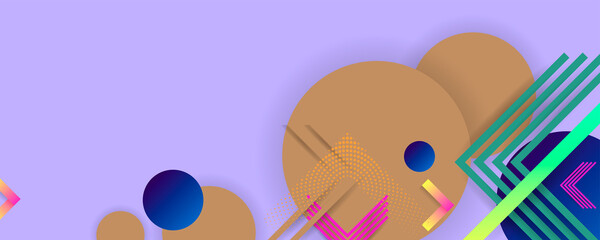 Summer simple comfortable for text and logo Bright juicy colors background with geometric elements, lines and dots for text, universal design, banner concept