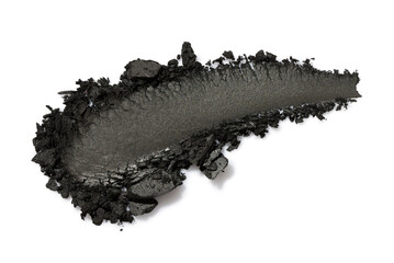 Black eye shadow smear isolated on white background