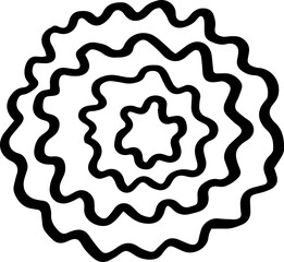 Decorative circle sketch scribble 