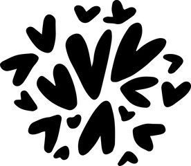 Decorative hearts sketch scribble 