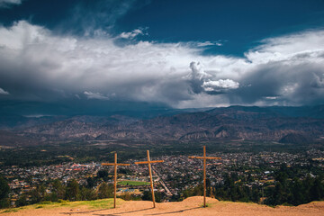 Ayacucho, Peru - Views of the city of Huanta from the Mirador de Acuchimay.