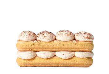 Tiramisu isolated on white background