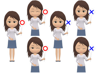 [OK NG B] African American Woman knitwear wavy hair front