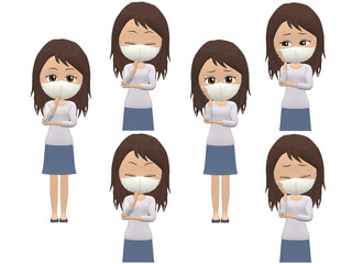 [Worry A] African American Woman knitwear wavy hair front