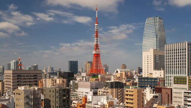 Tokyo, Japan cityscape and Tower from Toranomon