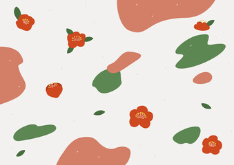 Flower vector illustration on a colorful background.