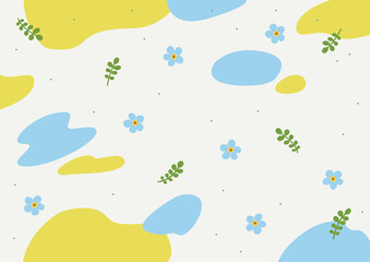 Flower vector illustration on a colorful background.