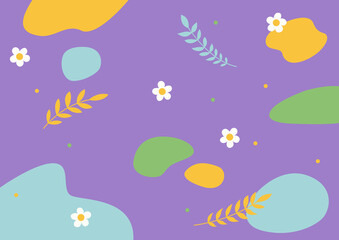 Naklejka na ściany i meble Flower vector illustration on a colorful background.