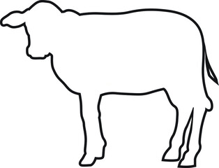 Cow outline vector icon design
