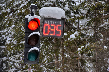 Baustellenampel, Ampel, Verkehrsampel, Baustelle, Licht, rot, gelb, grün, Verkehr, anhalten,...