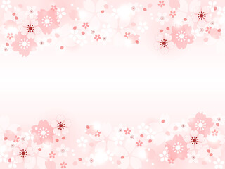 Fototapeta na wymiar 桜の花のフレーム背景