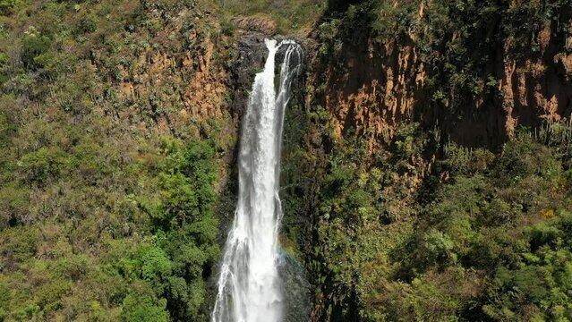 Cascada Salto Del Nogal Tapalpa Jalisco Mexico cascada rodeada de &aacute;rboles en un hermoso ca&ntilde;on