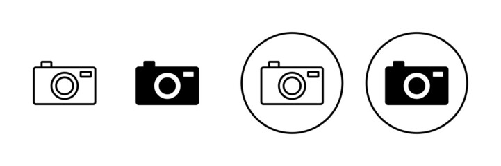 Camera icons set. photo camera sign and symbol. photography icon.