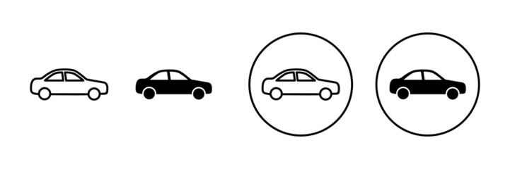 Fototapeta premium Car icons set. car sign and symbol. small sedan