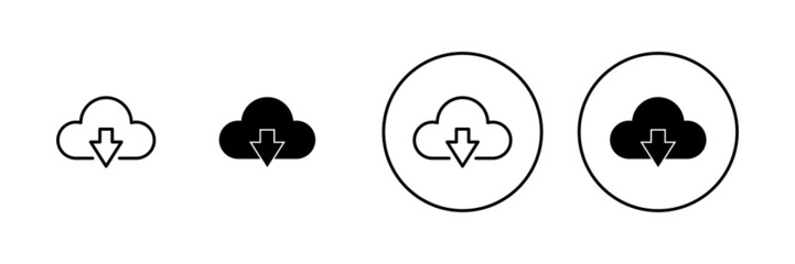 Cloud icons set. cloud sign and symbol