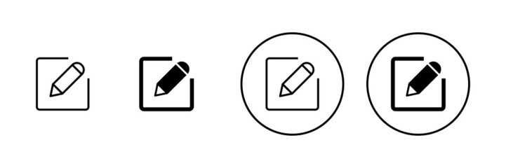 Edit icons set. edit document sign and symbol. edit text icon. pencil. sign up