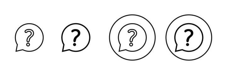 Question icons set. question mark sign and symbol